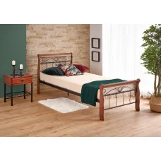 Bed VERONICA 90, CHERRY ANTIQUE / BLACK